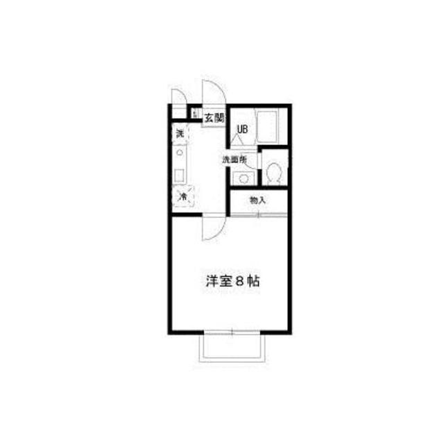 ガーデンヒルズ日吉イースト(1K/1階)の間取り写真