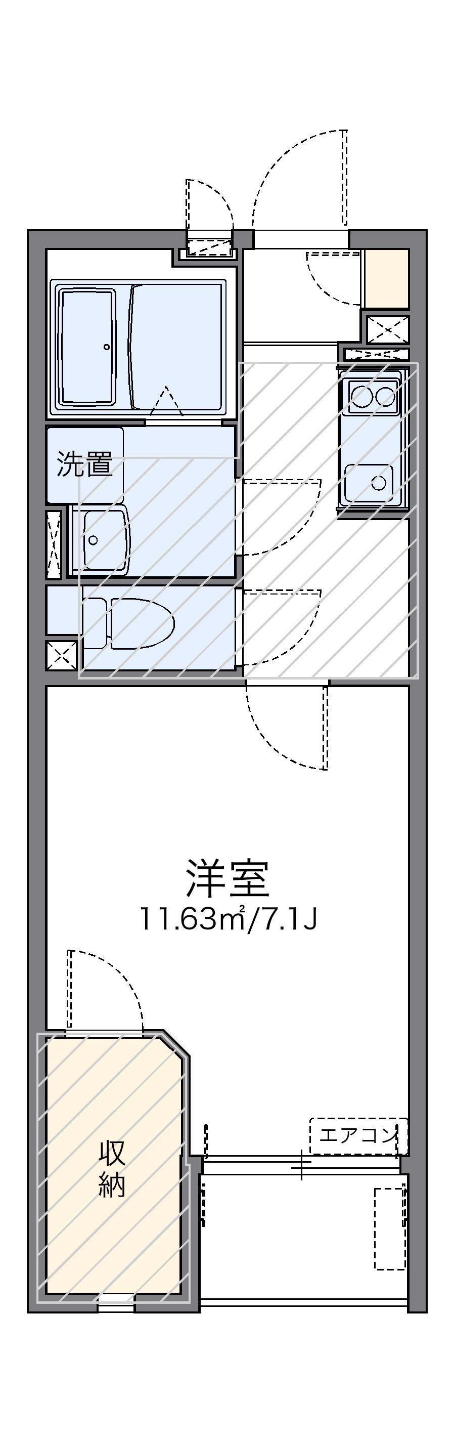 レオネクストSHI KI(1K/1階)の間取り写真