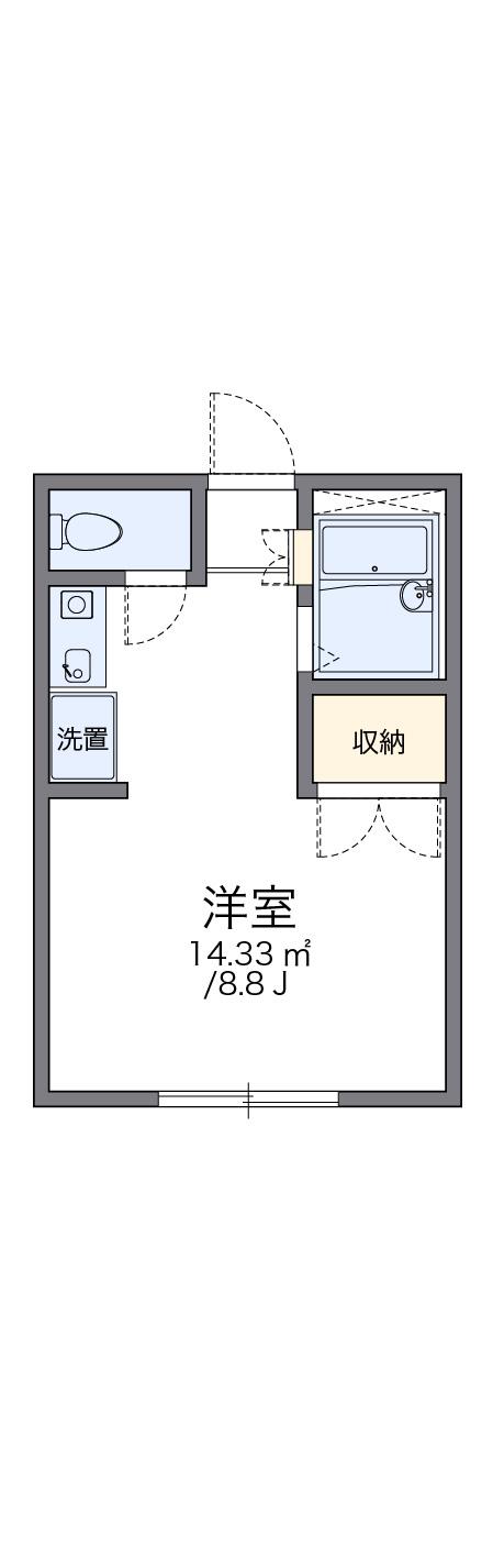 レオパレス中町(1K/1階)の間取り写真