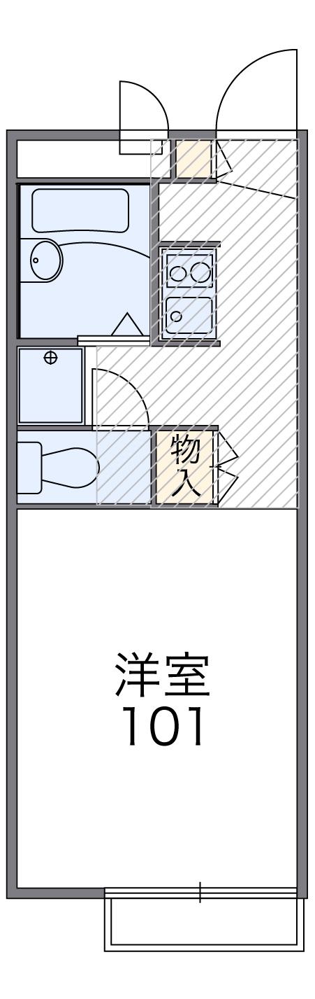 レオパレスガルテン湘南 1階階 間取り