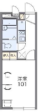 レオパレスメゾンソレイユⅡ(1K/1階)の間取り写真