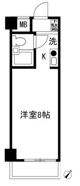 SEEDS鶴見中央(ワンルーム/5階)の間取り写真