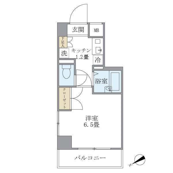 KDXレジデンス横浜関内 7階階 間取り