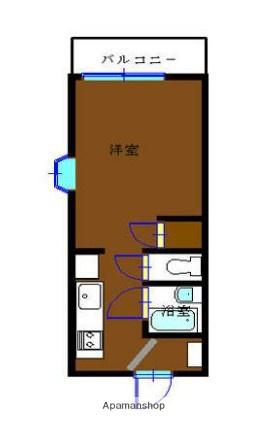 ヴィラ・ウェリタス(1K/1階)の間取り写真