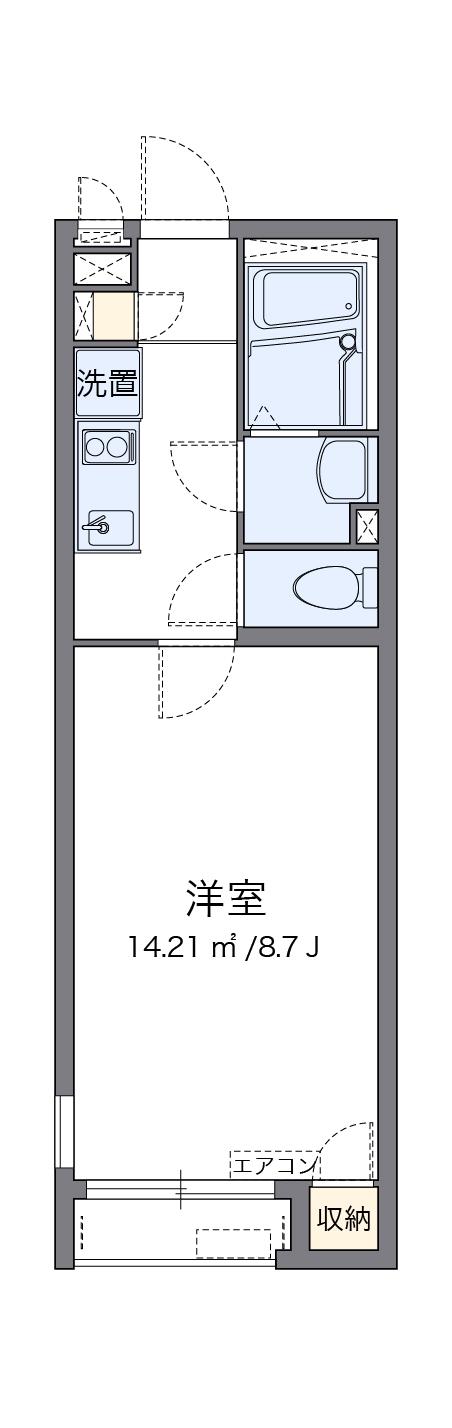 クレイノリリオ(1K/2階)の間取り写真