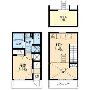 テラスハウス小杉(1LDK)の間取り写真