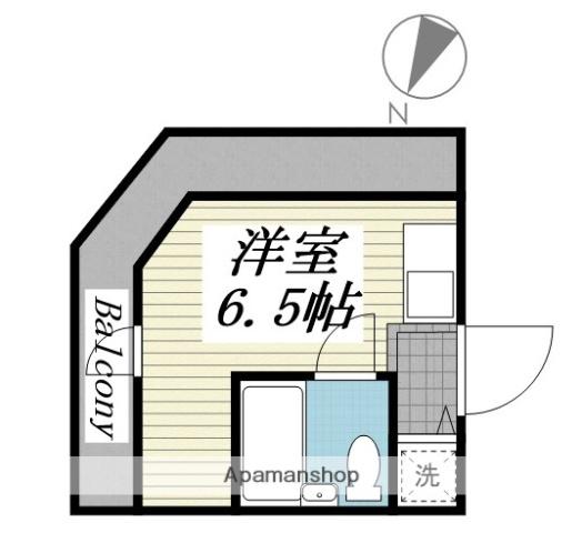 第2光栄ビル(ワンルーム/3階)の間取り写真