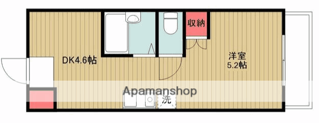 ハイムエーデルワイスA(1DK/3階)の間取り写真