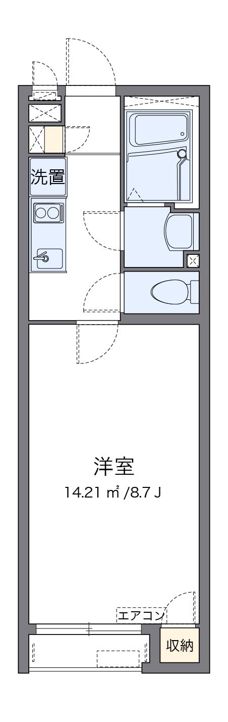 クレイノ クローバーハイツⅡ(1K/2階)の間取り写真