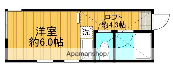 ユナイト三ツ沢ル・リアン(ワンルーム/2階)の間取り写真