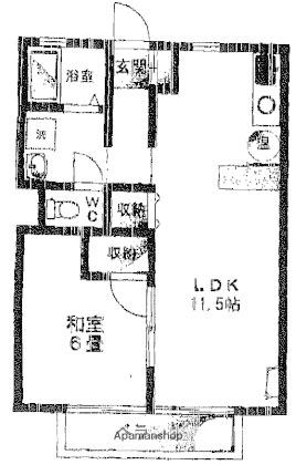 グランディール希望が丘A(1LDK/2階)の間取り写真