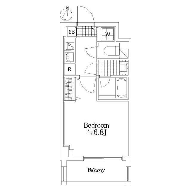ザ・レジデンス・オブ・トーキョーSO03(1K/7階)の間取り写真