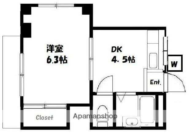 ハイム花咲町 3階階 間取り
