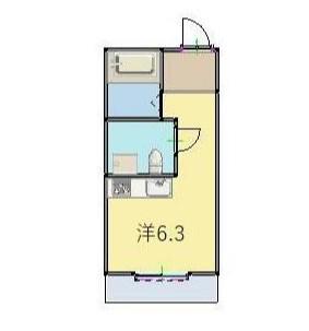 アークヒルズ磯子(ワンルーム/1階)の間取り写真