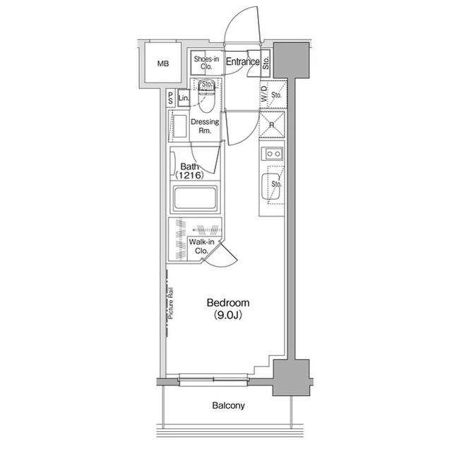 ザ・パークハビオ西大井(ワンルーム/3階)の間取り写真