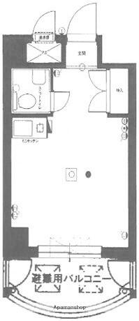 日興パレス伊勢佐木町北(ワンルーム/2階)の間取り写真