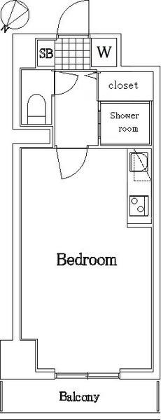 ライオンズマンション伊勢佐木町第2(ワンルーム/5階)の間取り写真