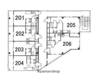 ポンデロッサ弘明寺(ワンルーム/2階)の間取り写真