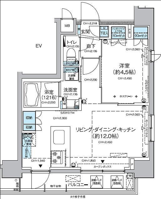 レジディア蒲田Ⅴ(1LDK/9階)の間取り写真