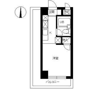 スカイコート金沢文庫(ワンルーム/3階)の間取り写真