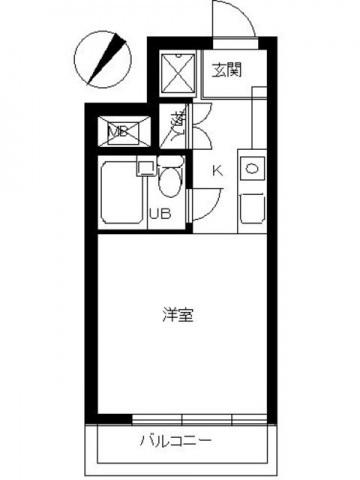 スカイコート神奈川新町 11階階 間取り