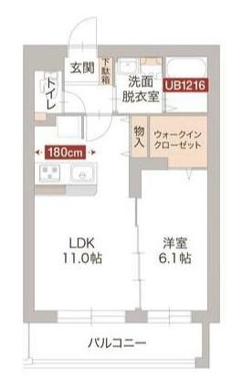 ARIETTA(1LDK/1階)の間取り写真