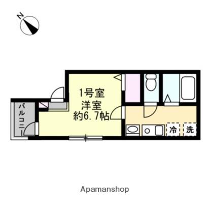 アスターハウス(1K/2階)の間取り写真