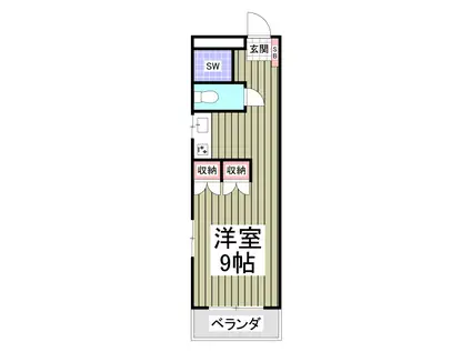 コンフォールHINOMOTO(ワンルーム/2階)の間取り写真
