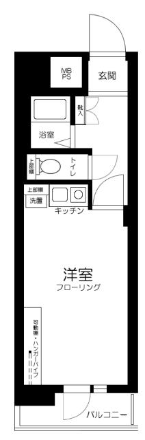 ヴェラハイツ鶴見(ワンルーム/6階)の間取り写真