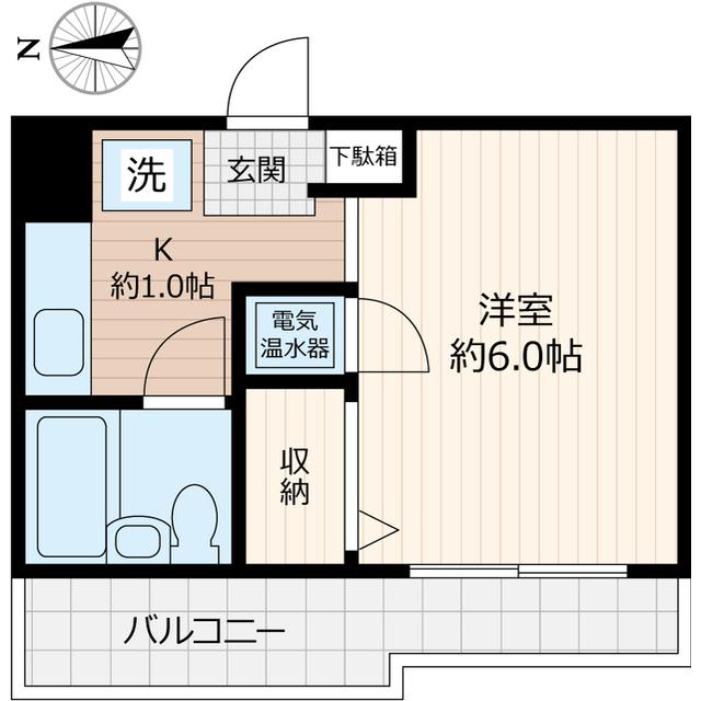 メゾン・ド・ヴァルセ(1K/4階)の間取り写真