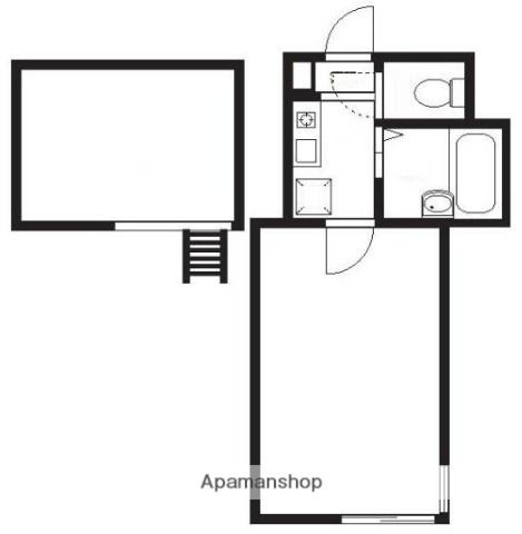 バレンシア(1K/1階)の間取り写真