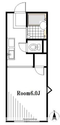 サンヒルズ日吉(1K/1階)の間取り写真