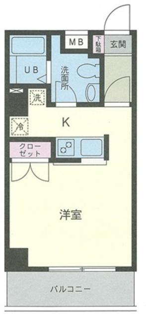 共栄町田ビル(1K/2階)の間取り写真