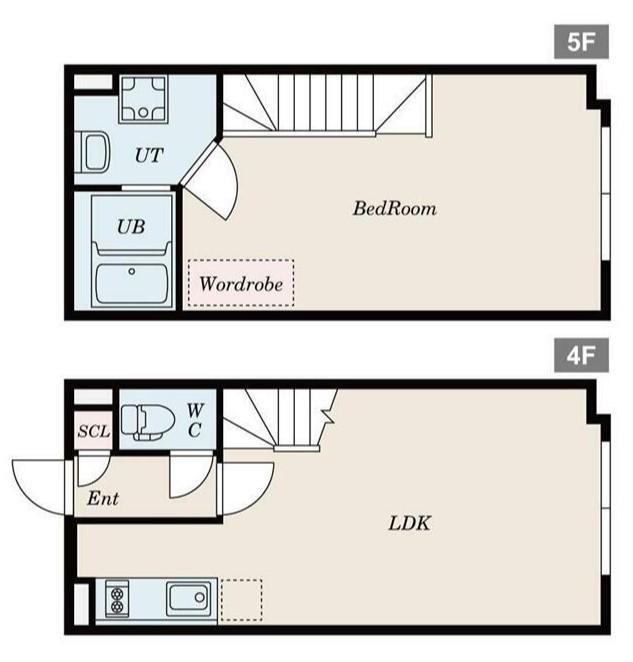 PASEO大崎(1LDK/4階)の間取り写真