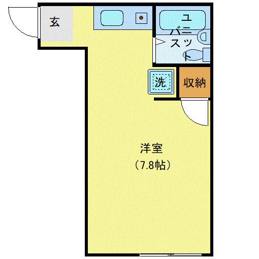 アクセス湘南(ワンルーム/2階)の間取り写真