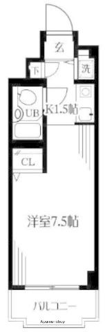 ジョイフル中山弐番館(1K/2階)の間取り写真