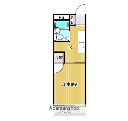 サンハイツ堀内(1K/2階)の間取り写真