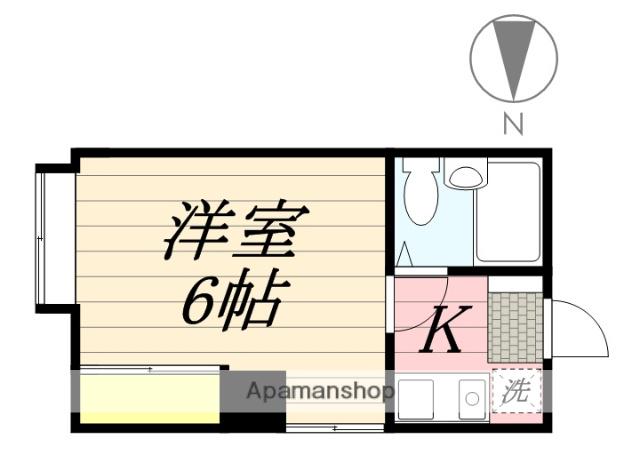 サテライトビル(1K/3階)の間取り写真