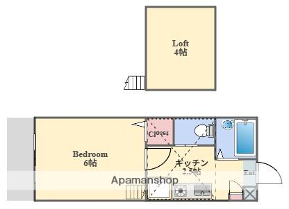 アザレ生麦A(1K/1階)の間取り写真
