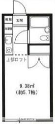 クレア湘南(ワンルーム/1階)の間取り写真