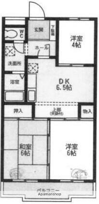セジュール湘南(3DK/3階)の間取り写真