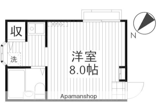 ベルエア鶴ヶ峰(ワンルーム/1階)の間取り写真
