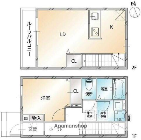 ソレイユ　パティオ(1LDK)の間取り写真