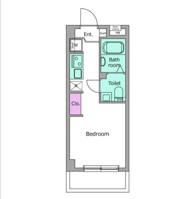 スタイリオフィット新綱島(ワンルーム/2階)の間取り写真