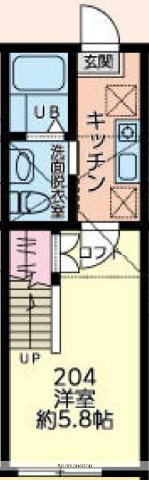 SEYA BASE(1K/2階)の間取り写真