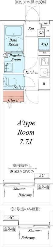 リブリ・ANGEL大和5(1K/1階)の間取り写真