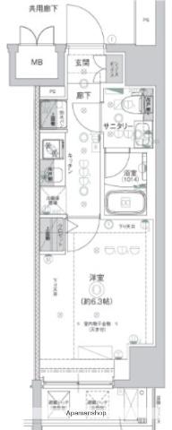 CREST TAPP新横浜(1K/7階)の間取り写真