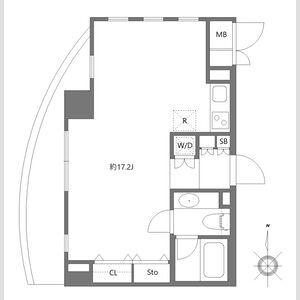エムジー目黒駅前(ワンルーム/12階)の間取り写真