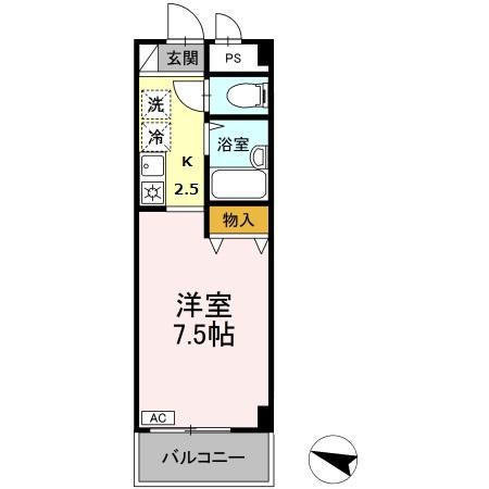 湘南ABS1(ワンルーム/1階)の間取り写真