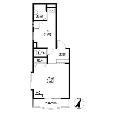 ケンハイム 1階階 間取り